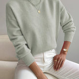 Women's Knit Turtleneck Sweater with Long Sleeves