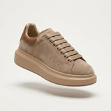 Women's Suede-Look Chunky Platform Lace-Up Sneakers