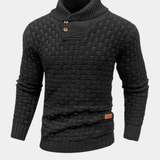 Men's Cotton Bamboo Blend High-Neck Knitted Sweater