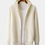 Men's Honeycomb Merino Wool Hooded Casual Sweater