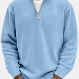 Men's Half-Zip Structured Knit Sweater