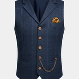 Men's Structured Button-Up Vest for Layering