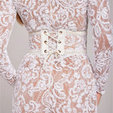 Women's Floral Lace Long Sleeve Jumpsuit