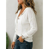 Women's White Autumn Cardigan