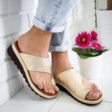 Open Toe Slip-On Flat Sandals