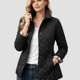 Women's Diamond Quilted Regular Fit Button Jacket