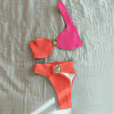 Color Block Ring Bikini Set