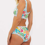 Floral High Waist Bikini Set