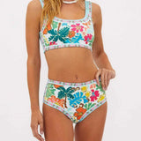 Floral High Waist Bikini Set