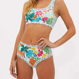 Floral High Waist Bikini Set