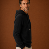 Men's Long Sleeve Hooded Knit Drawstring Sweater