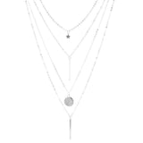 Boho Star Pendant Necklace on Link Chain