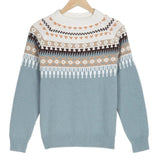 Women's Patterned Fair Isle Mock Neck Sweater