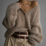 Women's Lightweight White Autumn Cardigan