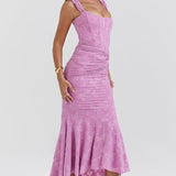 Women's Ruched Sleeveless Midi Dress