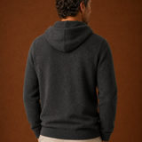 Men's Long Sleeve Hooded Knit Drawstring Sweater