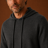 Men's Long Sleeve Hooded Knit Drawstring Sweater