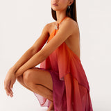 Layered Halter Mini Dress