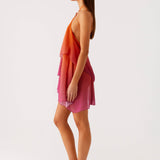 Layered Halter Mini Dress