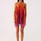 Layered Halter Mini Dress