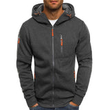 Men's Long-Sleeve Full-Zip Hoodie with Zip Pockets