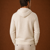 Men's Long Sleeve Hooded Knit Drawstring Sweater