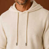 Men's Long Sleeve Hooded Knit Drawstring Sweater