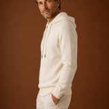 Men's Long Sleeve Hooded Knit Drawstring Sweater