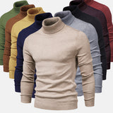 Men's Knitted Turtleneck Slim-Fit Long Sleeve Sweater