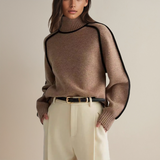 Women's Lightweight Brown Autumn Relaxed Fit Jumper