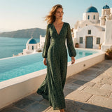 Women's Long Sleeve Floral Maxi Dress