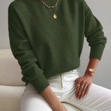 Women's Knit Turtleneck Sweater with Long Sleeves