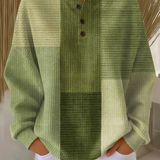 Colour Block Waffle Knit Crew Neck Sweater