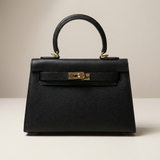 Women's Structured Faux Leather Top Handle Bag