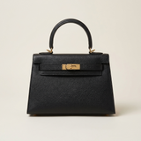 Women's Structured Faux Leather Top Handle Bag