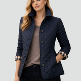 Women's Diamond Quilted Regular Fit Button Jacket