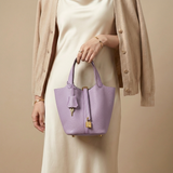 Structured Drawstring Tote Shoulder Bag
