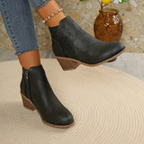 Women's Supportive Orthopaedic Boots, Laser-Cut Finish