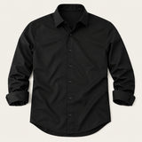 Men's Tailored Long Sleeve Shirt with Chest Pocket