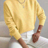 Women's Knit Turtleneck Sweater with Long Sleeves