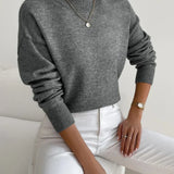 Women's Knit Turtleneck Sweater with Long Sleeves