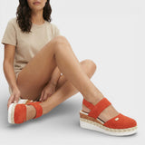 Adjustable Espadrille Platform Sandals