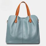 Women's Grey Leather Bag