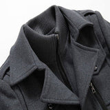 Men's Longline Buttoned Jacket for Autumn and Winter