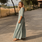 Women's Floral V-Neck Maxi Dress