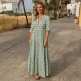Women's Floral V-Neck Maxi Dress