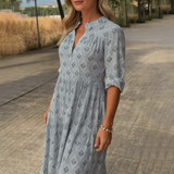 Women's Floral V-Neck Maxi Dress