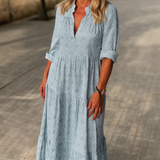 Women's Floral V-Neck Maxi Dress