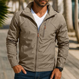 Men's Regular-Fit Zip Outdoor Jacket, Stand Collar
