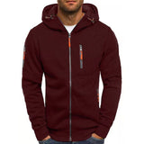 Men's Long-Sleeve Full-Zip Hoodie with Zip Pockets
